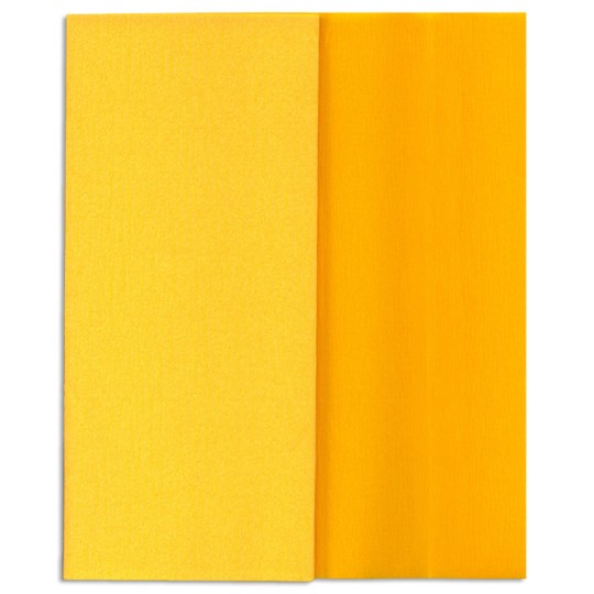 Gloria Doublette Double Sided Crepe Paper from Germany ~ Yellow and Goldenrod